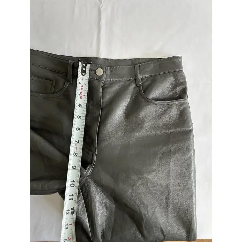 Wilfred Aritzia Gray Faux Leather Pants Size‎ 4 Dressy Straight